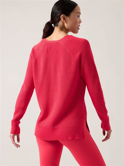 athleta v neck sweater|More.